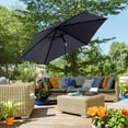 thumbnail image 2 of Outsunny Parasol de Patio Rond en Aluminium de 8,5 Pieds Gris, 2 of 10