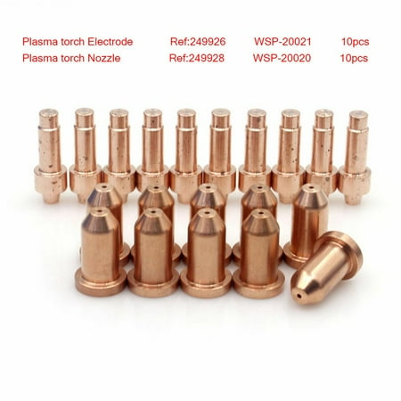

Dreamhall 20pcs 249926 Plasma Tip 40A Electrode 249928 for Spectrum 625 X-TREME XT40 XT40M Gold