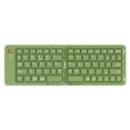 thumbnail image 1 of B023 Green Foldable Bluetooth 5.0 Keyboard with Phone Stand - Portable Dual-Fold Design for Laptops, Phones, Tablets - Multi-Device Sync (3 Simultaneous Connections) - Compatible with iOS, Android,, 1 of 7