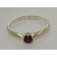thumbnail image 6 of LBG British Made 9k White Gold Natural Garnet Womens Engagement Ring - 33 size options - Size 7.75, 6 of 7