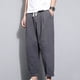 thumbnail image 5 of Pantalones largos para hombre, pantalones casuales, versátiles, de lino y algodón, pantalones holgados, pantalones de pierna recta de moda, pantalones para hombre, 5 of 6
