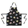 thumbnail image 2 of Pioneer Flower Floral Print Pattern Apron for Women and Men, Cotton Linen Waterproof with Pockets, Adjustable, 33x27 Inch for Kitchen, Gardening, BBQ, Salon, 2 of 6