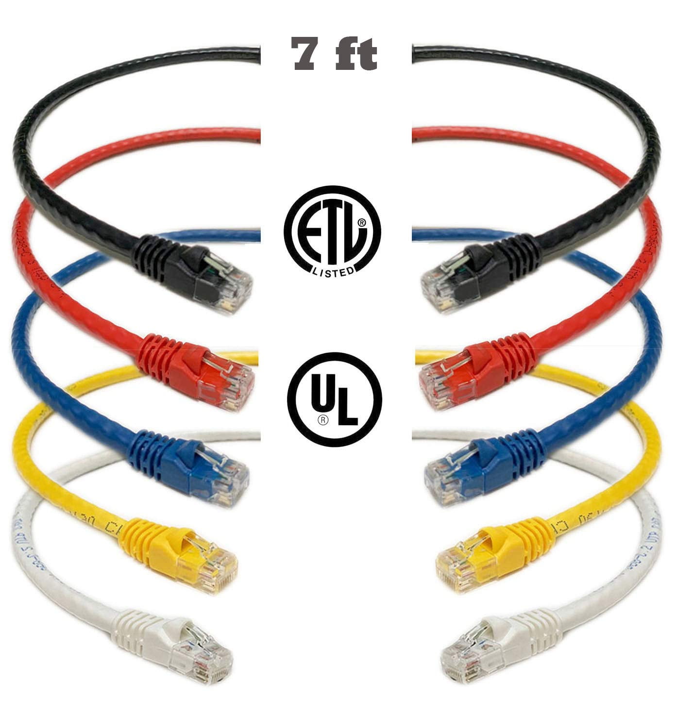3M RJ45 CAT6 Network Cable Ethernet Patch Gigabit Cat 6 Lead UTP CCA Lot 1M 