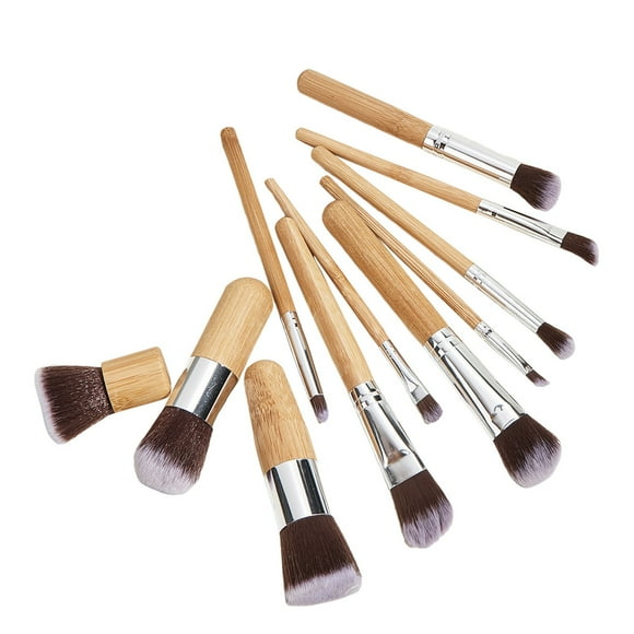 Set de Brochas de Maquillaje, Cerdas de Fibra Artificial - Mango/Tubo de Aluminio para Sombra de Ojos, Polvos y Base de Maquillaje, Herramientas de Belleza Profesionales