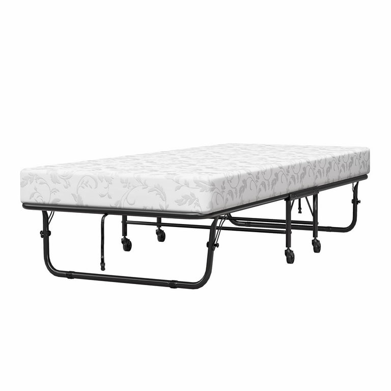 DHP Folding Rollaway Guest Bed with 5 Inch Mattress Twin