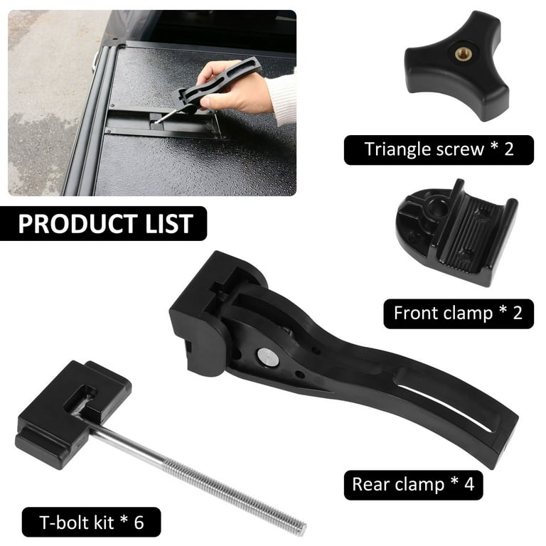 Universal Replacement Parts for Hard Tri-Fold Tonneau Cover - 6* T-Bolts  Rear Clamp Front Clamp T-Bolts & Triangle Screws - AliExpress
