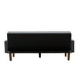 thumbnail image 6 of 74.8” Convertible Sofa Bed Modern Linen Sofa Couch with Armrest, Adjustable Back, Wood Frame for Small Space Living Room Furniture, Dark Grey, 6 of 11