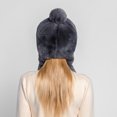 thumbnail image 6 of Dyfzdhu Women Winter Plush Fake Thick Hat Ear Protectors Warm Gray, 6 of 9