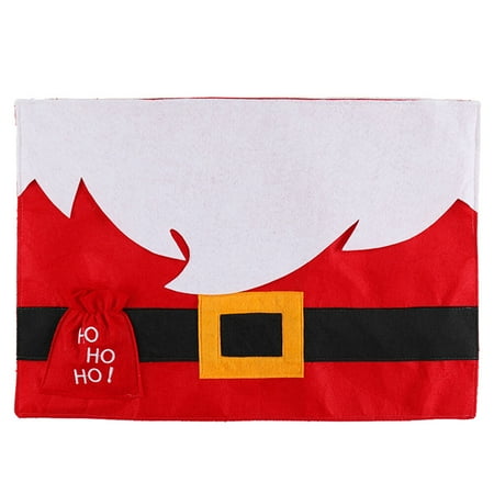 

Christmas Santa Clothes Design Placemat Christmas Decorative Table Mat Tableware Nonwoven Fabric Pad Christmas Coasters for Home