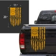 thumbnail image 2 of We The People Betsy Ross Flag 1776 Distressed American USA US Flag Truck Tailgate Vinyl Decal Preamble of The US Constitution fits most Pickup Trucks (11" x 20", Imitation Gold), 2 of 8