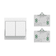 thumbnail image 1 of Sistema de interruptor inalámbrico, interruptor de pared inalámbrico sin batería, receptor inalámbrico, interruptor de luz, 1 of 5