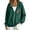 Blackish Green, variant on Womens Football Embroidered Zip Up Hoodie Casual Long Sleeve Full Zip Hooded Sweatshirt Tops for Football Fans Fall Essentials Clothes