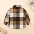 thumbnail image 3 of Usaibhir Toddler Baby Boy Girl Shirt Flanne Jacket Plaid Long Sleeve Button Down Shirt Kids Fall Winter Shacket Kids Coat, 3 of 10