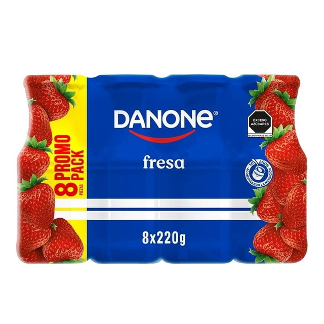 Yoghurt bebible Danone fresa 8 pzas de 220 g c/u
