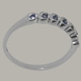 thumbnail image 4 of LBG British Made 10k White Gold Real Genuine Sapphire Womens Eternity Ring - 33 size options - Size 8.25, 4 of 9
