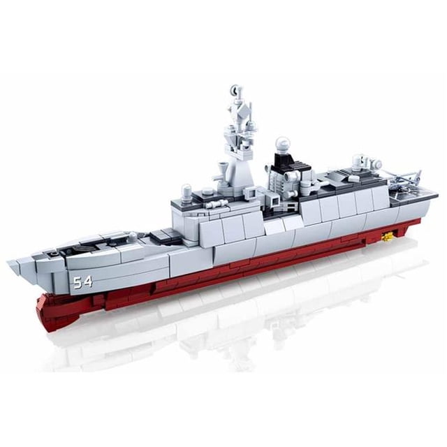 Model Bricks Destroyer Ship 1-450 Scale Building Brick Kit, 457 Piece