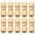 thumbnail image 1 of Miangastore 10 Pcs Raccords de Conduite de Frein en Laiton Raccords de Compression en Laiton Raccords de Compression de Conduite de Frein Connecteurs de Conduite de Frein Coupleurs de Conduite de Frein Adaptateurs de Conduite de Frein en Laiton, 1 of 8