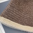 thumbnail image 7 of Hadanceo Fall Winter Knitted Bucket Hat Simple Fashion Low Profile Soft Thickened Warm Cotton Women Girls Knitting Fisherman Cap, 7 of 7