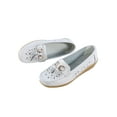 thumbnail image 3 of Fangasis Nurse Flats Comfort Loafers Bow-Knot Casual Shoes Work Lightweight Walking White 9, 3 of 9