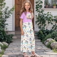 thumbnail image 3 of Uourmeti Girl's Short Sleeve Cute Koala Rainbow Print Crew Neck Loose Casual Long Maxi Dress with Pockets Toddler Girls Sundress Clothes, Size 9-10 Years, 3 of 7