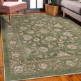 thumbnail image 3 of Floral Decorative Rug, Blossoming Flowers with Petals and Swirling Ivy Branches Leaves Illustration, Quality Carpet for Bedroom Dorm and Living Room, 6 Sizes, Pale Olive, by Ambesonne, 3 of 4