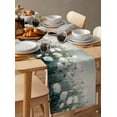 thumbnail image 6 of Modern Oil Painting Table Runner 72 Inches, Spring Abstract White Floral Country Bed Runner Dresser Scarves Tabletop for Indoor Outdoor Parties/Ceremony/Banquet, 14" x 72", 6 of 8