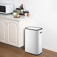thumbnail image 6 of GAOMON 14.5 Gallon Automatic Touchless Stainless Steel Trash Can with Lid, Motion Sensor Garbage Bin Container with Handles, Trash Wastebasket for Kitchen, Bathroom, Bedroom and Outdoor,White, 6 of 7