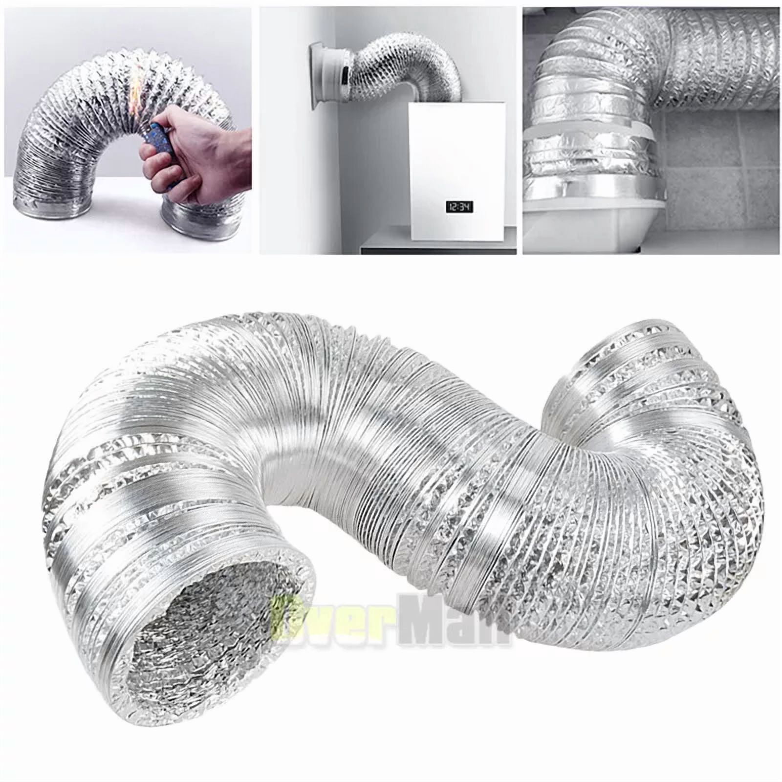 Flexible Aluminum Duct Ducting 4" Inch Dryer Vent Hose For Hvac