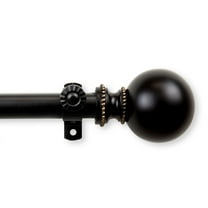Contemporary Home Living 54" Black Solid Contemporary Lex Single Curtain Rod