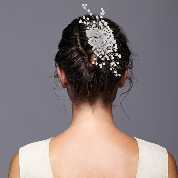 Raindrops Elegant Silver Crystal Bridal Hair Comb Vintage Design Wedding Hair Accessory