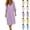 Style1-Purple dresses for women, variant on Casual Dresses for Women 3/4 Sleeve Round Neck Pocketed Sundress Cotton Linen Blend Summer Beach Vacation Travel Wedding Guest Weekend Brunch Outings Dresses Gray M