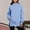 01 Light Blue, variant on YueHuiYing Womens Sweaters Crewneck Long Sleeve Shirts with Pockets Fall Outfits 2025 Fashion Winter Clothing Side Slit