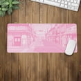 thumbnail image 4 of Pink Japanese Anime Retro Vaporwave Mouse Mat Computer Pad for Lap Desk Mat Anime Mouse Pad Kawaii Large Gaming Pad for Mouse and Keyboard QDH, 4 of 5