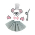 thumbnail image 2 of 6 piezas de diadema con orejas de ratón, gorro de chef con cola de ratón, disfraz de animal de poliéster, accesorios para el cabello de dibujos animad, 2 of 9