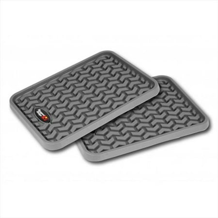 Floor Liner, Rear Pair, Gray, Most Trucks, Universal Fit
