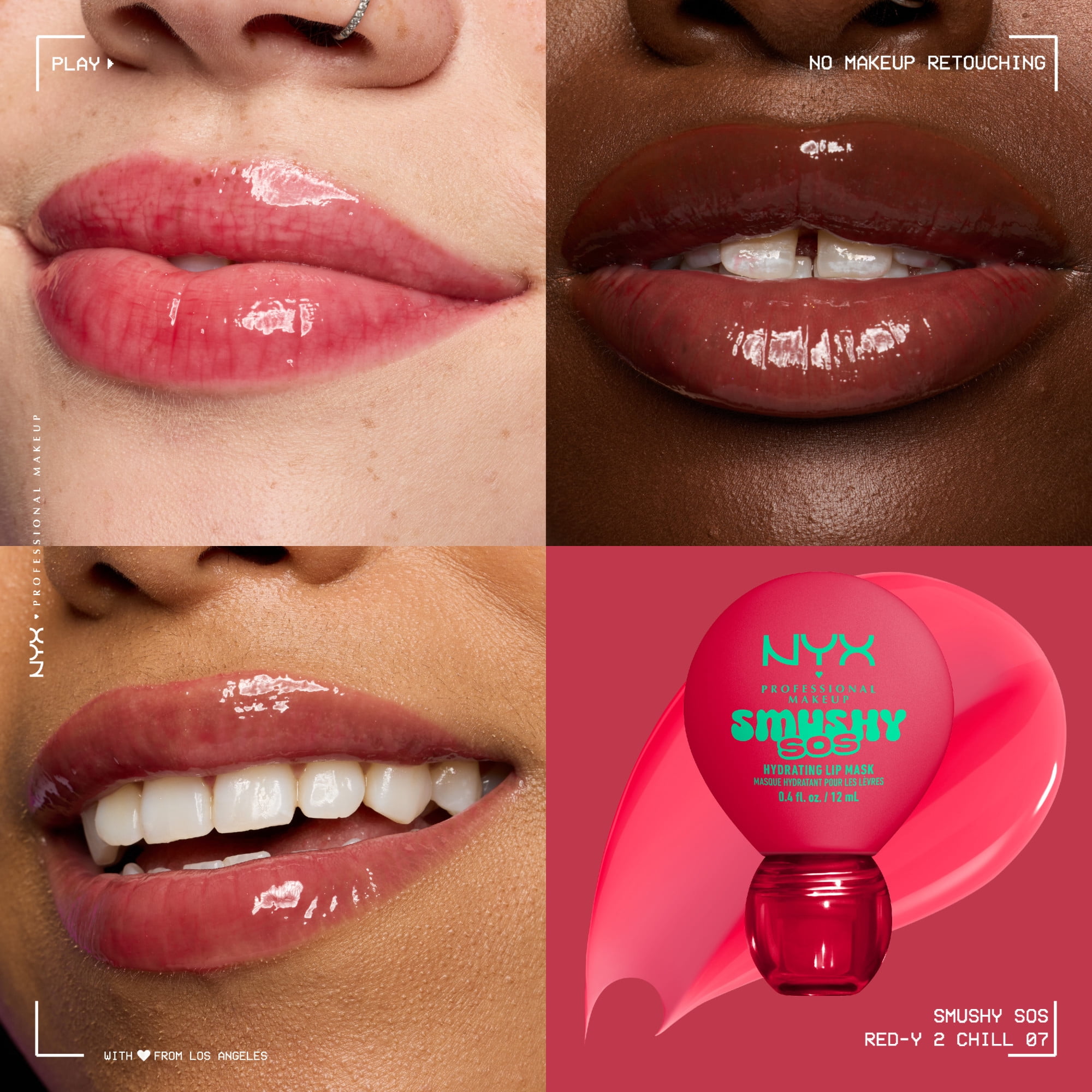 NYX Professional Makeup Smushy SOS, Masque à Lèvres Hydratant