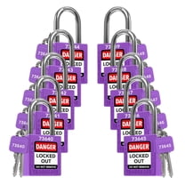 TRADESAFE Lockout Tagout Locks, Purple Keyed Different LOTO Locks, 10 ...