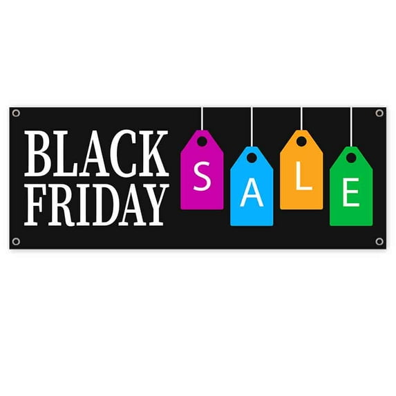 After Thanksgiving Clearance Tags 13 oz Vinyl Banner With Metal Grommets