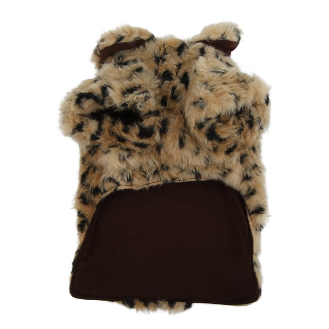 Manteau Imprimé Léopard pour Animaux de Compagnie, Manteau d'Hiver pour Animaux de Compagnie Coupe-Vent Chaud Confortable Rétro Lavable en Machine pour l'Hiver pour l'Automne S, M, L, XL