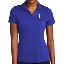 Women's Single Bowling Pin Moisture-Wicking Performance Polo Shirt, 2XL True Royal