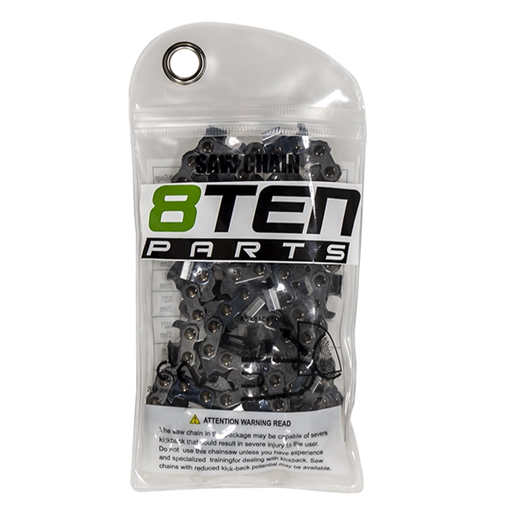 8TEN Chainsaw Chain 20 Inch Bar .050 Gauge 3/8 Pitch 72 Drive Links For