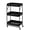 Black - Standard, variant on Foldable Rolling Utility Cart, 3-Tier No Assembly Metal Folding Storage Trolley for Bathroom, Kitchen, Snacks, Craft, Makeup, Books, Black and White