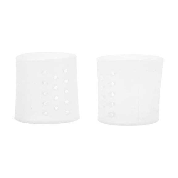 Unique Bargains 2 Pcs Washable Toe Guards Prevent Pain for Corns Blisters Large Clear SEBS