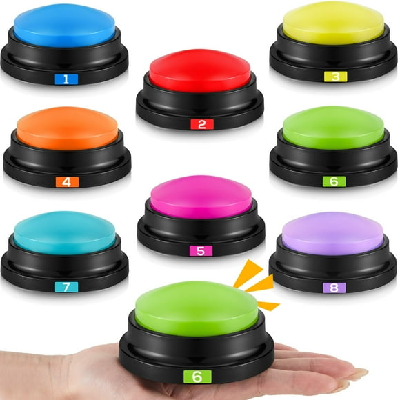 Botones de grabación Xuhal para juegos de trivia, 8 unidades