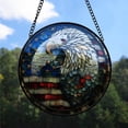 thumbnail image 2 of Customized Patriotic Eagle Hanging Stained Glass for Windows , Patriotic Eagle Hand-Painted Sun Catcher, Patriotic Eagle Garden Hangings Christmas, for Home Décor yX1BvK, 2 of 5