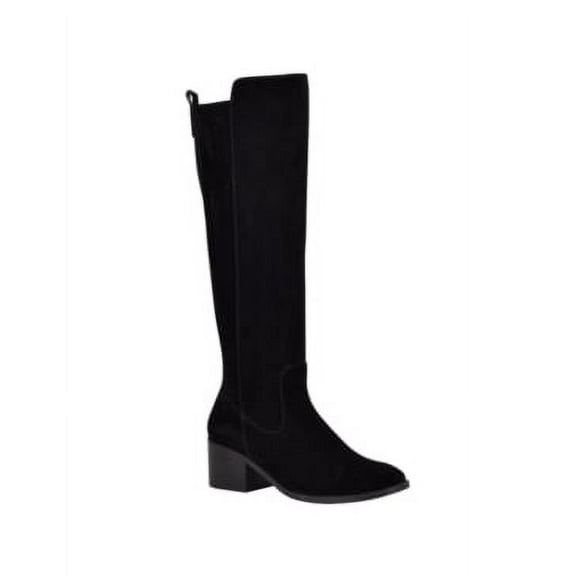 Marc Fisher Women's Rela Wide Calf Riding Boots, Black Multi Suede, 10M