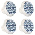 thumbnail image 1 of 4 Pcs Fan Pattern Knobs for Kitchen Cabinet Cupboard Dresser Bookcase Drawer Pulls Handles Round Home Decor, 1 of 5