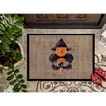 thumbnail image 3 of Halloween Pumpkin Bat Fleur de lis Doormat 18x27, 3 of 4