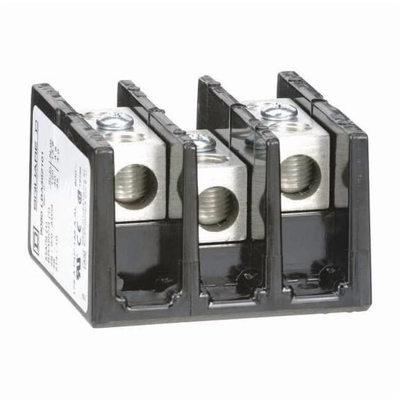 Square D Power Distr Block,Al/Cu,600V AC/DC 9080LBA362101