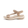 thumbnail image 4 of kamemir Women Sandals Women's Open Toe Ankle Strap Casual Flatform Platform Wedges Sandals(Beige,8.5), 4 of 6